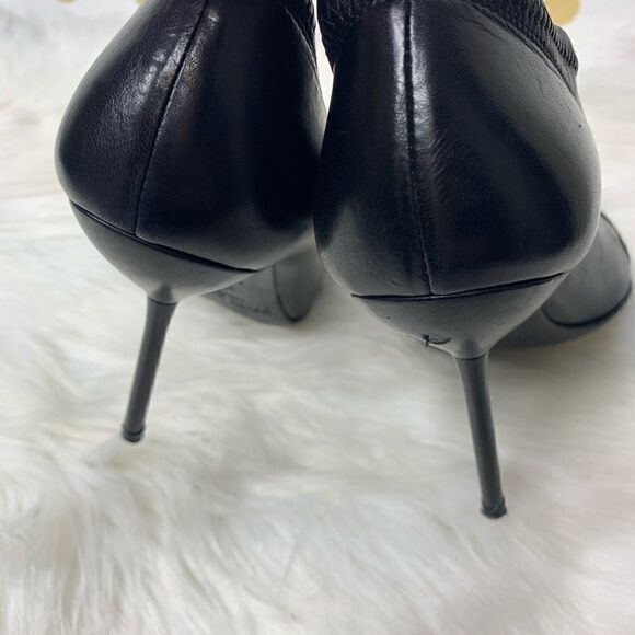 Pedro Garcia Black Leather Heeled Ankle Booties 7.5 - Picture 5 of 8